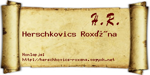 Herschkovics Roxána névjegykártya
