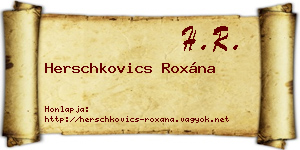 Herschkovics Roxána névjegykártya