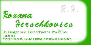 roxana herschkovics business card